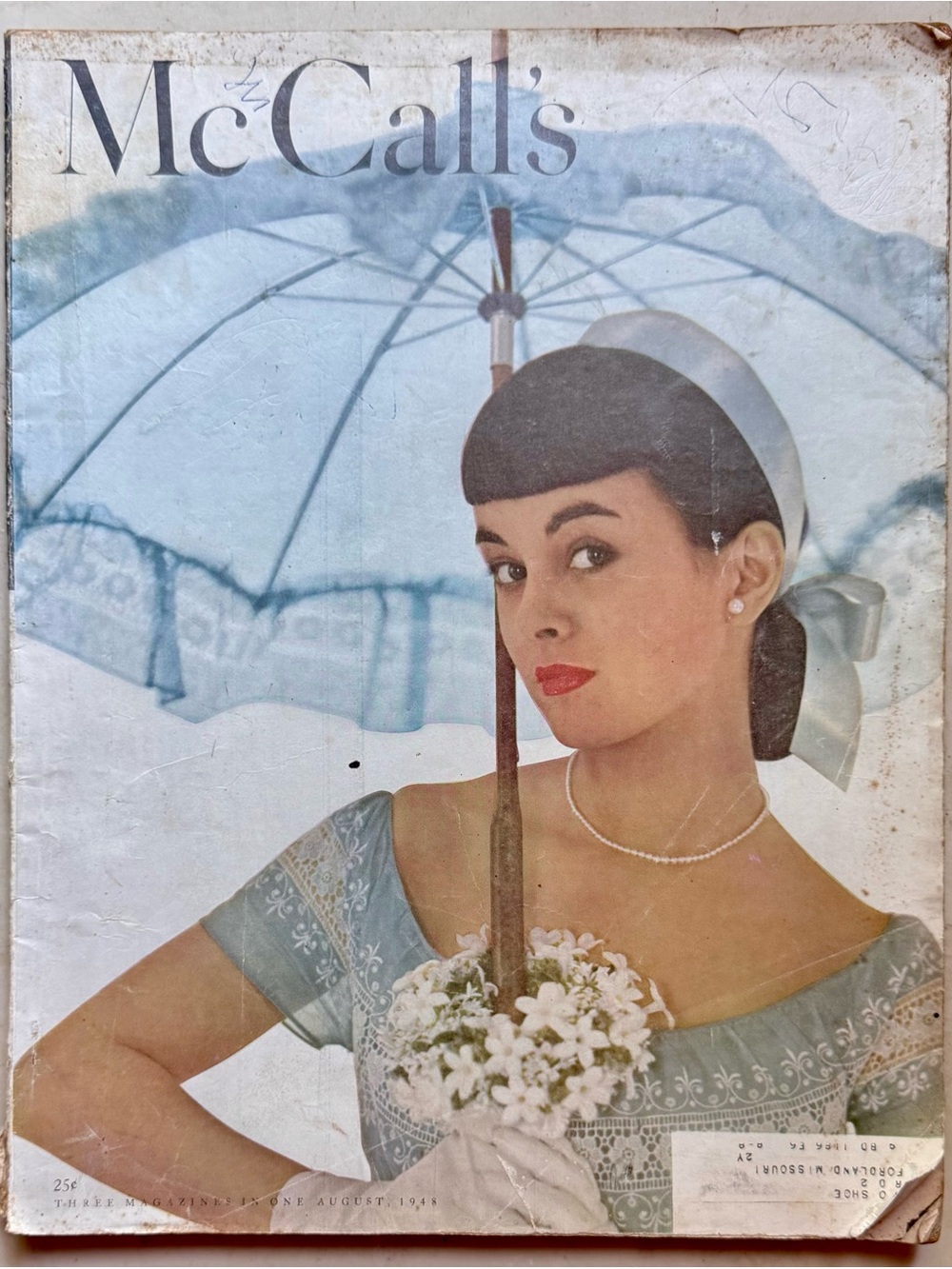 Vintage McCALLS Magazine August 1948 1940s Retro Fashion Ads Sewing Illustrate